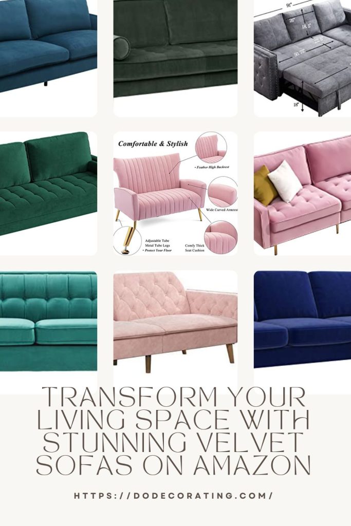 Transform Your Living Space with Stunning Velvet Sofas on Amazon (1)