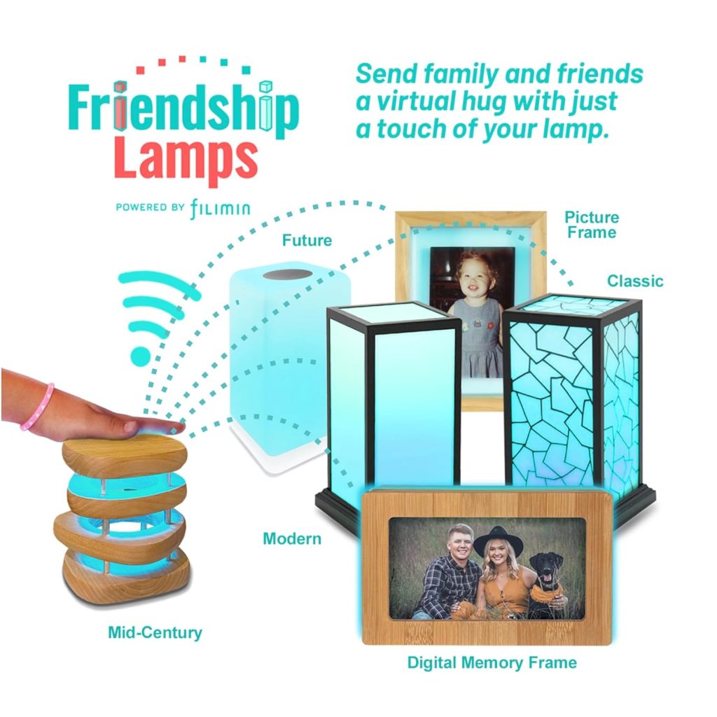 Friendship Lamp® Classic Design - Handmade in USA Wi-Fi Touch Lamp LED Light for Long-Distance Connection 2