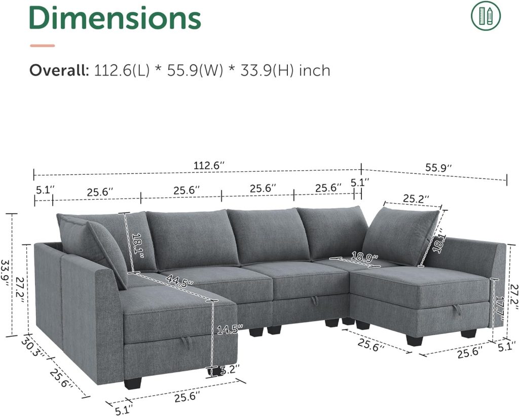 HONBAY Reversible Modular Sectional Sofa Review - Comfortable and Versatile 1