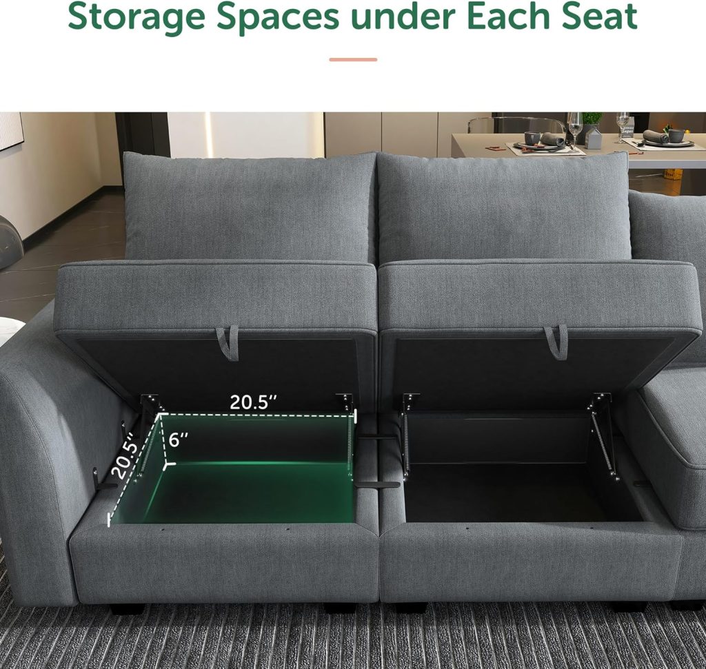 HONBAY Reversible Modular Sectional Sofa Review - Comfortable and Versatile 3