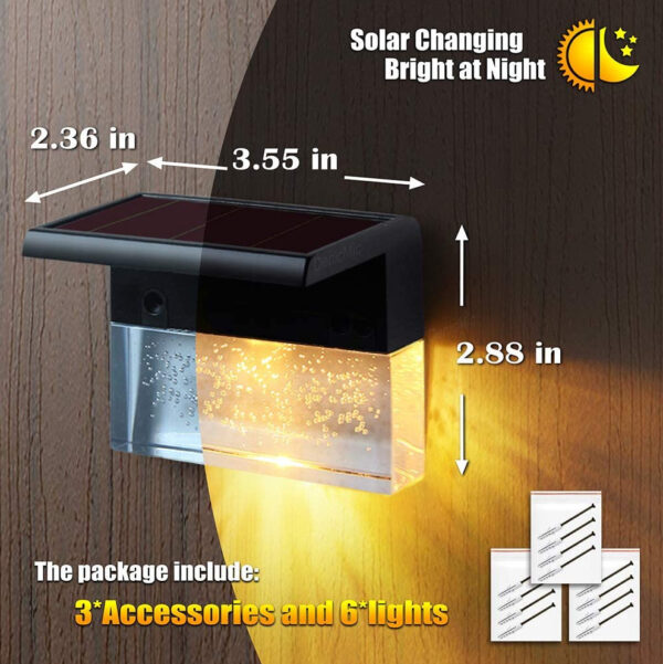 Light Up Your Evenings with Style: Waterproof RGB LED Solar Step & Fence Light for a Magical Outdoor Glow