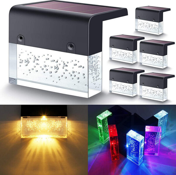 Light Up Your Evenings with Style: Waterproof RGB LED Solar Step & Fence Light for a Magical Outdoor Glow