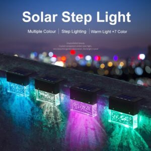Light Up Your Evenings with Style: Waterproof RGB LED Solar Step & Fence Light for a Magical Outdoor Glow