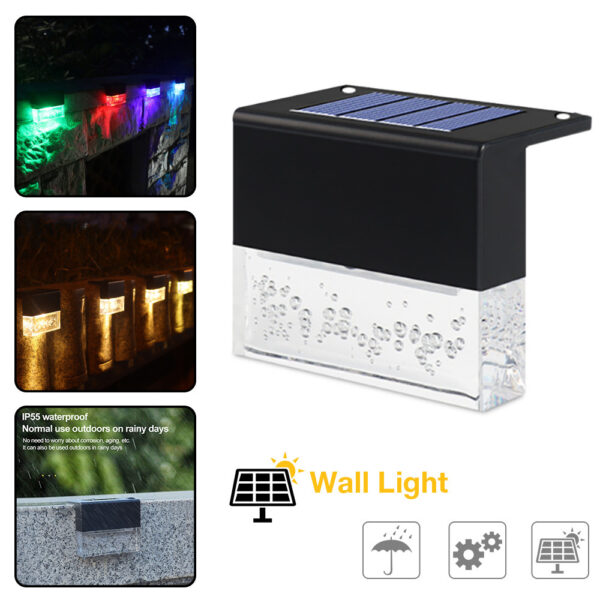 Light Up Your Evenings with Style: Waterproof RGB LED Solar Step & Fence Light for a Magical Outdoor Glow