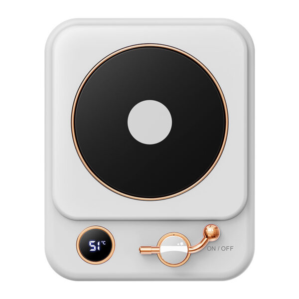 Smart Milk Warmer Coaster with Digital Display – Electric Mug Heating Pad for Coffee, Tea & Baby Bottles (25W Constant Temperature)