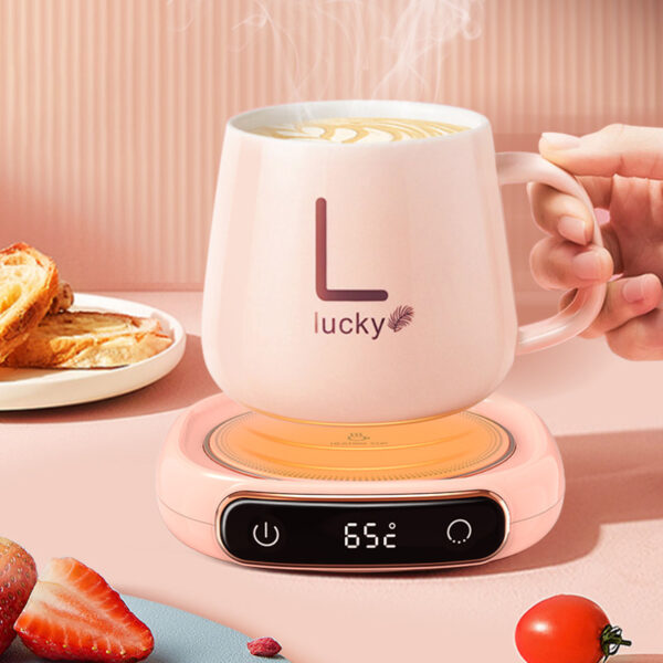Smart Milk Warmer Coaster with Digital Display – Electric Mug Heating Pad for Coffee, Tea & Baby Bottles (25W Constant Temperature)